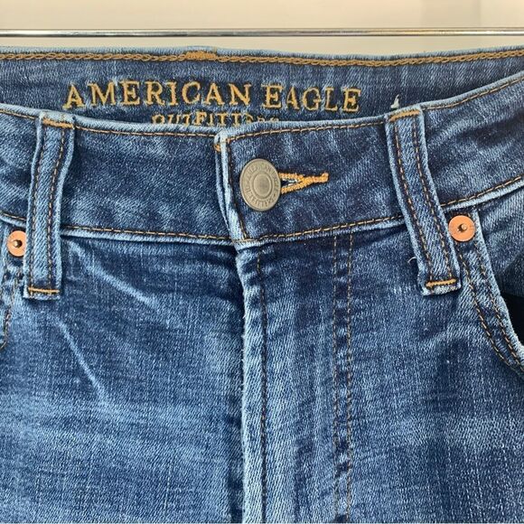 American Eagle Outfitters Size 29 Next Level Flex Distressed Straight leg Jeans - Picture 6 of 10